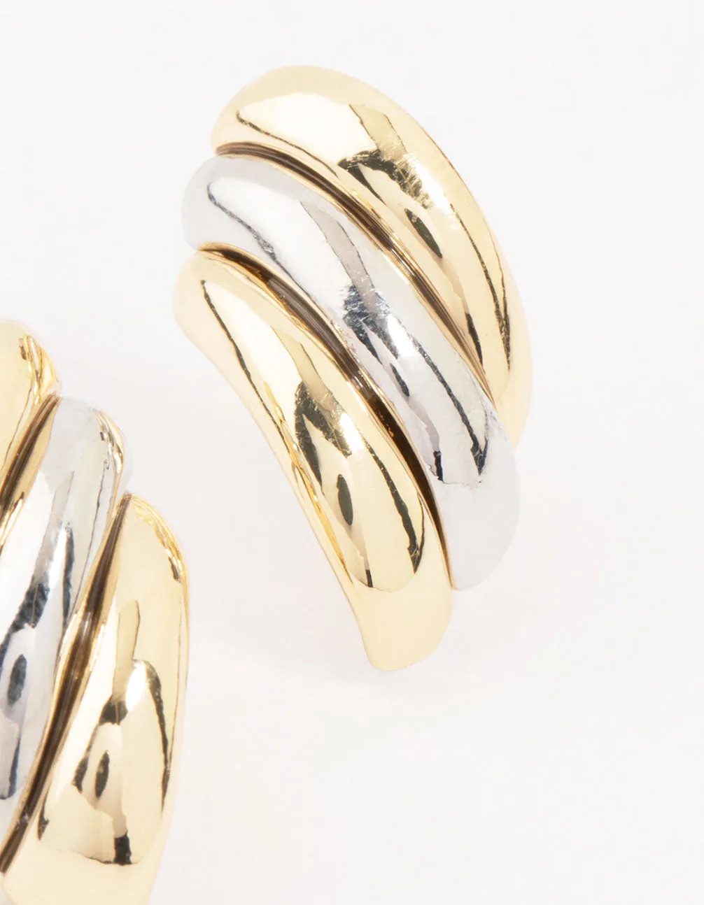 Mixed Metals Textured Stud Earrings sold by lovisa product image thumbnail 3