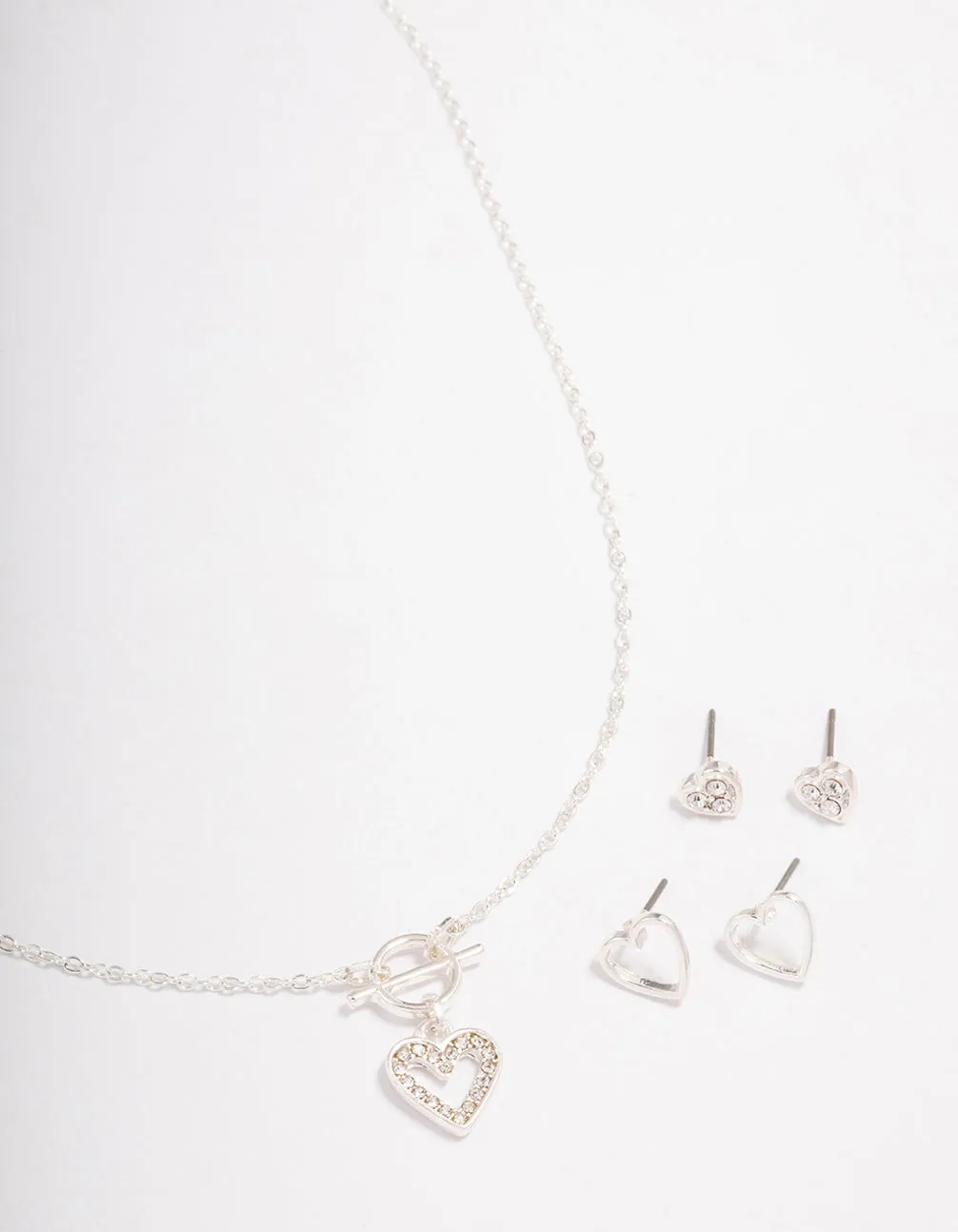 Silver T&O Heart Jewellery Set sold by lovisa