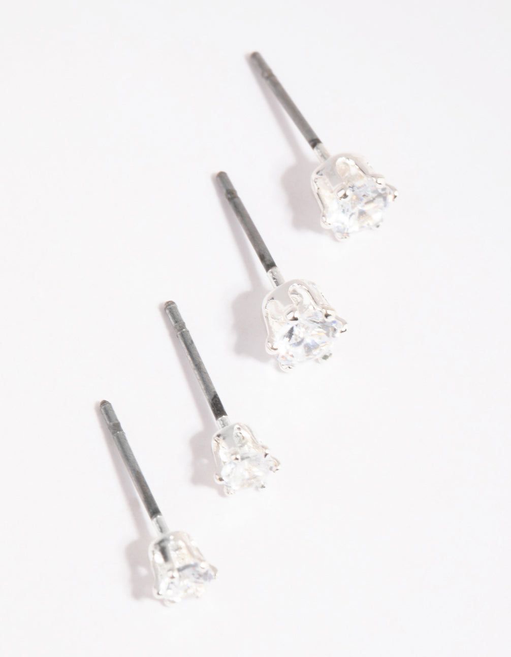 Silver Cubic Zirconia Stud Earring Set sold by lovisa