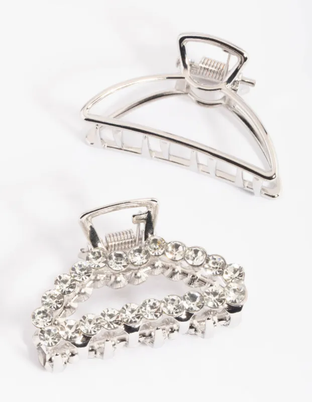 Silver Diamante Claw Set sold by lovisa