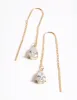 Gold Plated Cubic Zirconia Teardrop Thread Earrings sold by lovisa