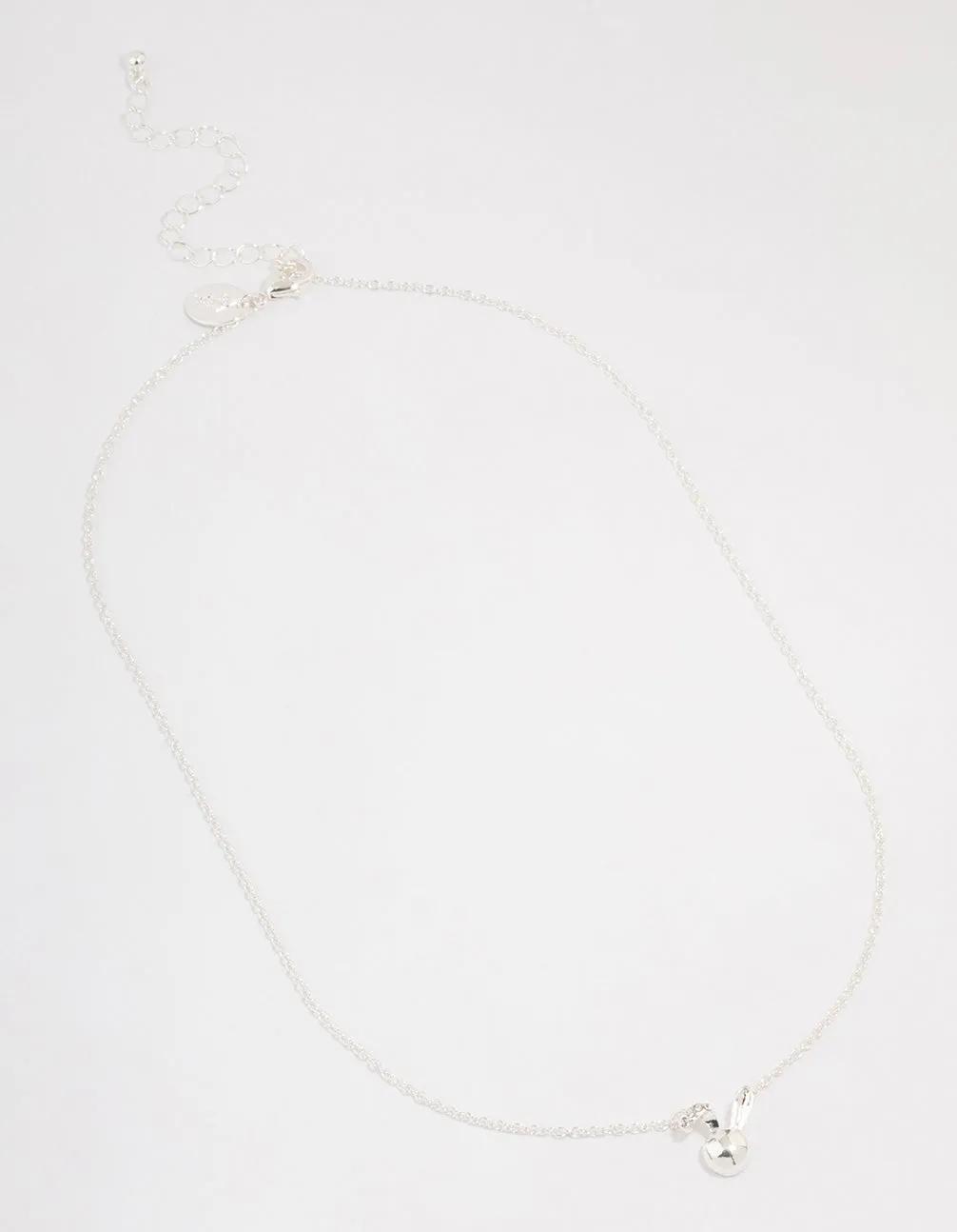 Silver Bunny Ear Pendant Necklace sold by lovisa product image thumbnail 2