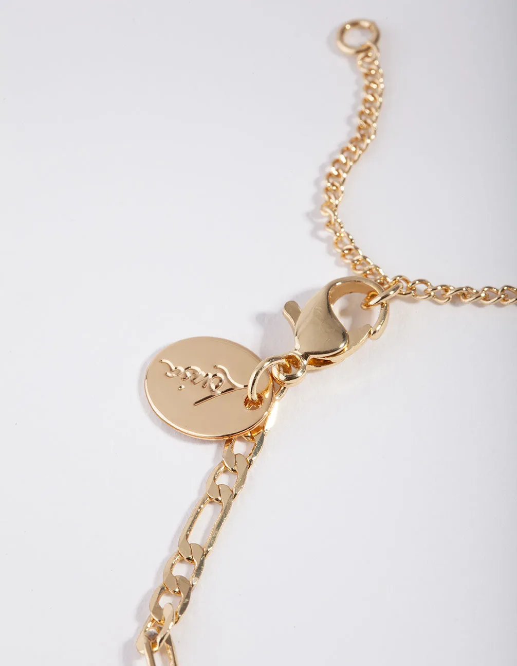 Gold Plated Thin Figaro Chain Bracelet sold by lovisa product image thumbnail 3