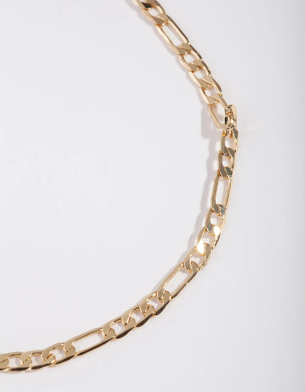 Gold Plated Thin Figaro Chain Bracelet sold by lovisa product image thumbnail 2