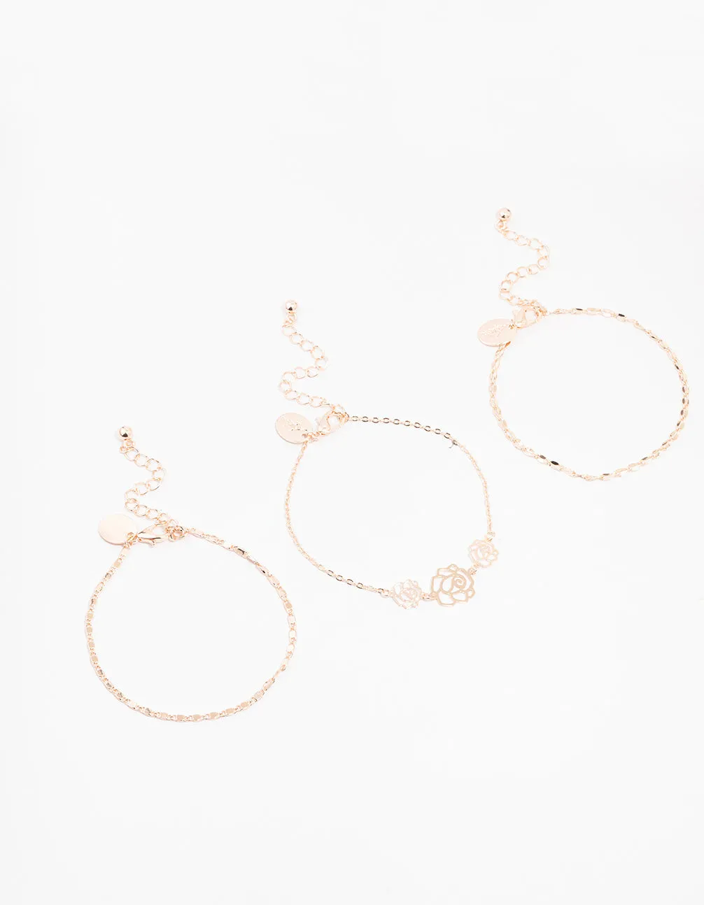 Rose Gold Bracelet 3-Pack sold by lovisa