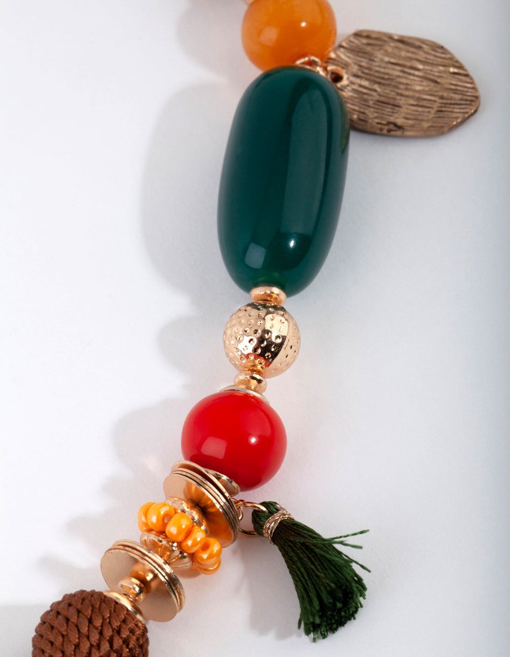 Gold Disc & Tassel Bead Necklace sold by lovisa product image thumbnail 3