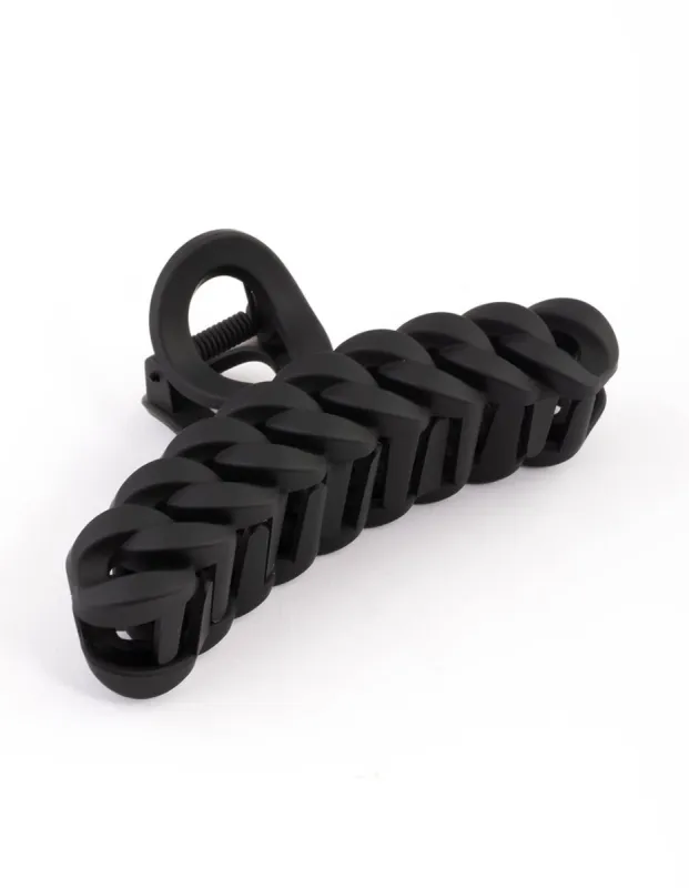 Black Chain Cut Out Hair Claw Clip sold by lovisa