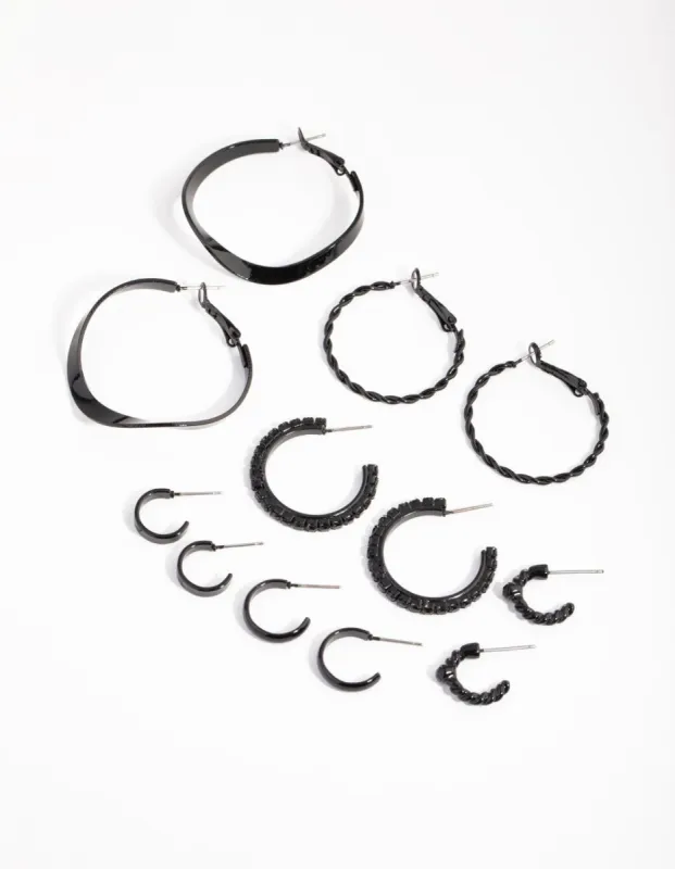 Matte Multi Choice Hoop 6-Pack Earring sold by lovisa