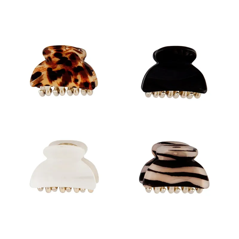 Multi Pattern Neutral Clip 4-Pack sold by lovisa