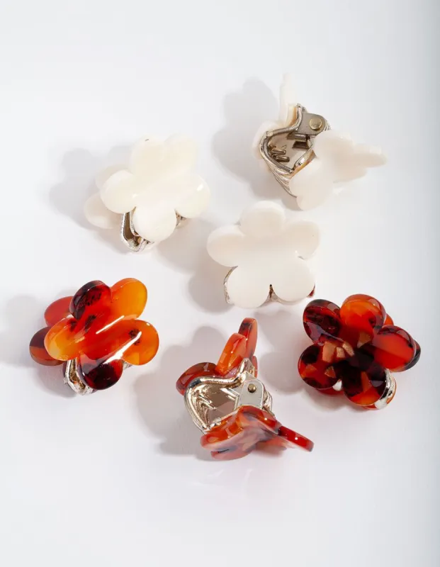 Plastic Flower Mini 6-Pack Claw sold by lovisa