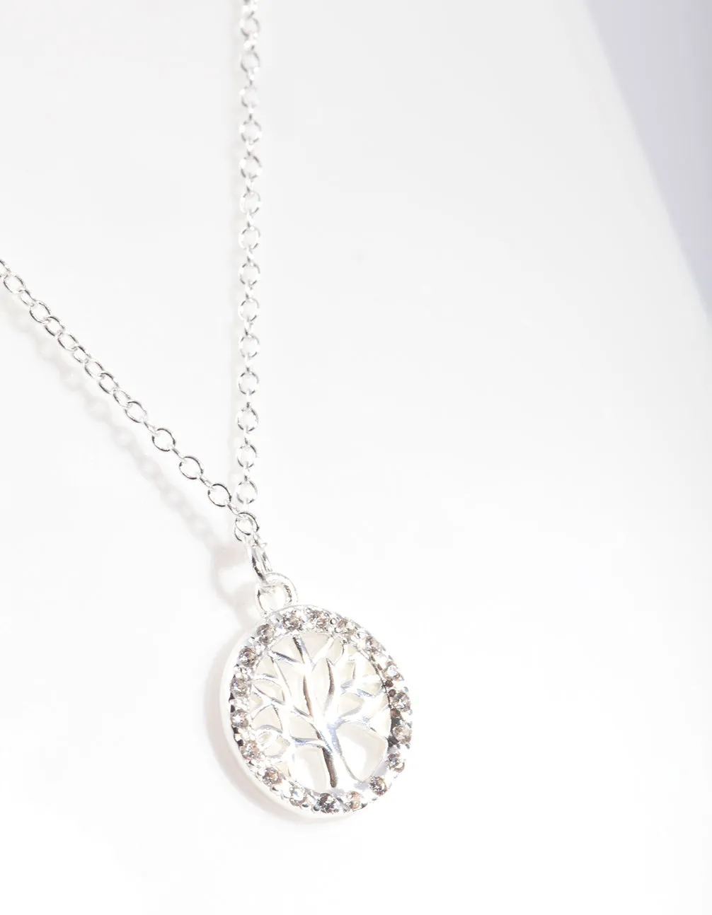 Sterling Silver Cubic Zirconia Tree Of Life Necklace sold by lovisa
