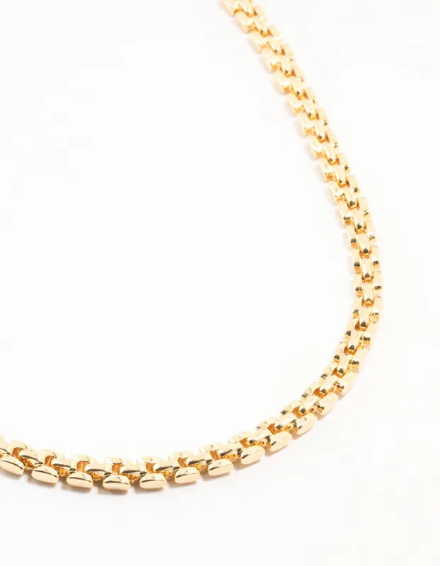 Gold Plated Watch Chain Necklace sold by lovisa