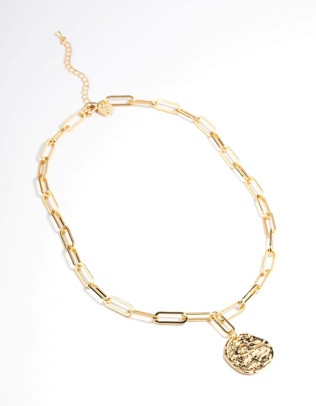 Gold Brass Coin Pendant Link Necklace sold by lovisa product image thumbnail 2