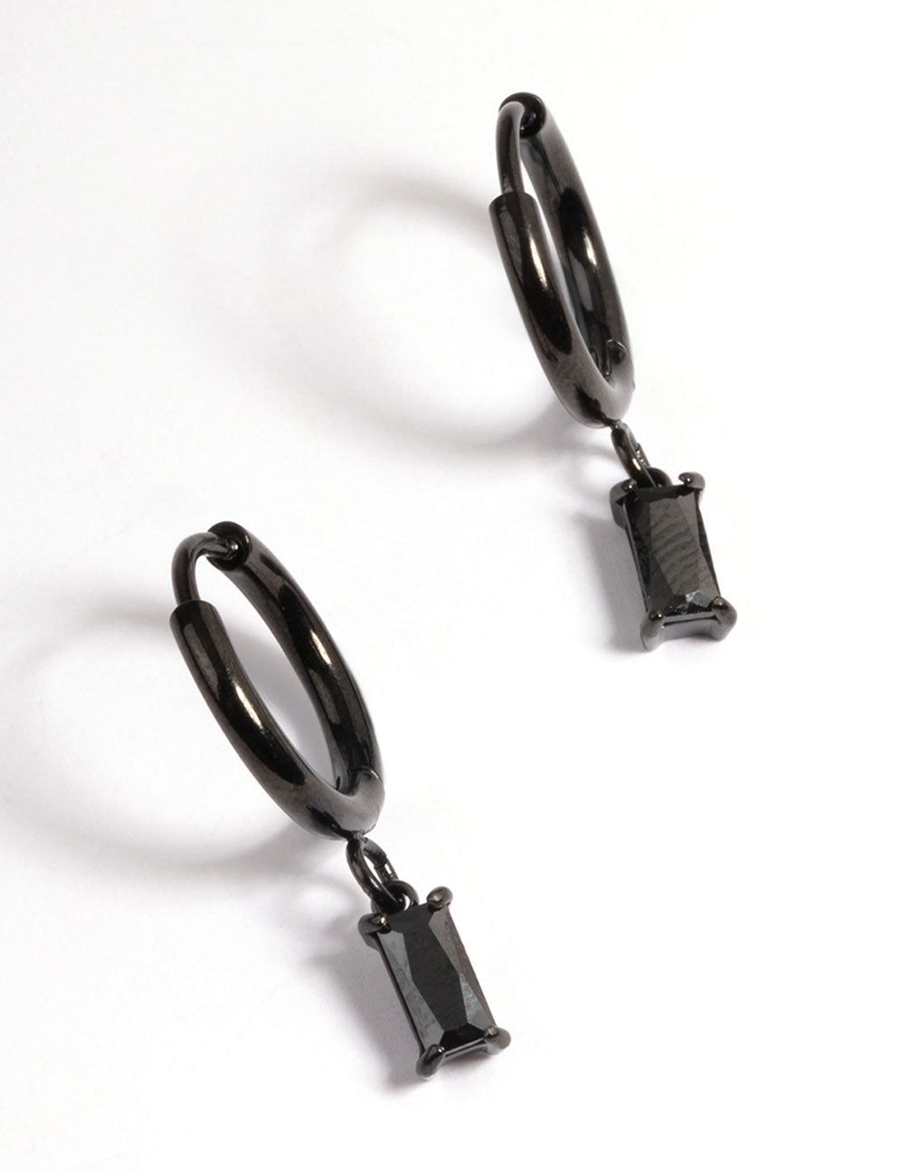 Coated Surgical Steel Cubic Zirconia Hoop Earrings sold by lovisa