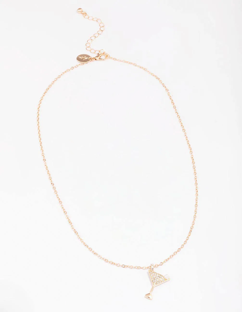 Gold Diamante Cocktail Pendant Necklace sold by lovisa product image thumbnail 2