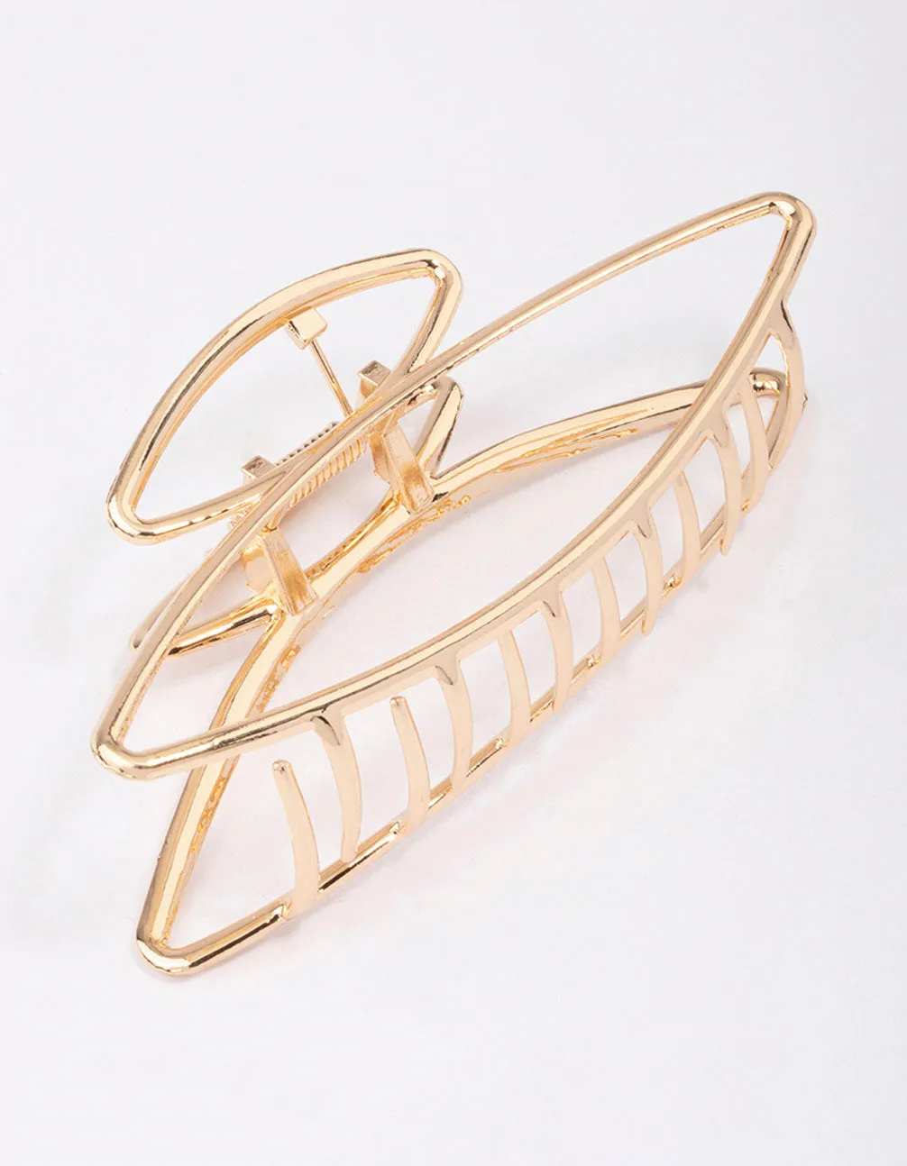 Gold Open Oval Hair Claw Clip sold by lovisa product image thumbnail 2