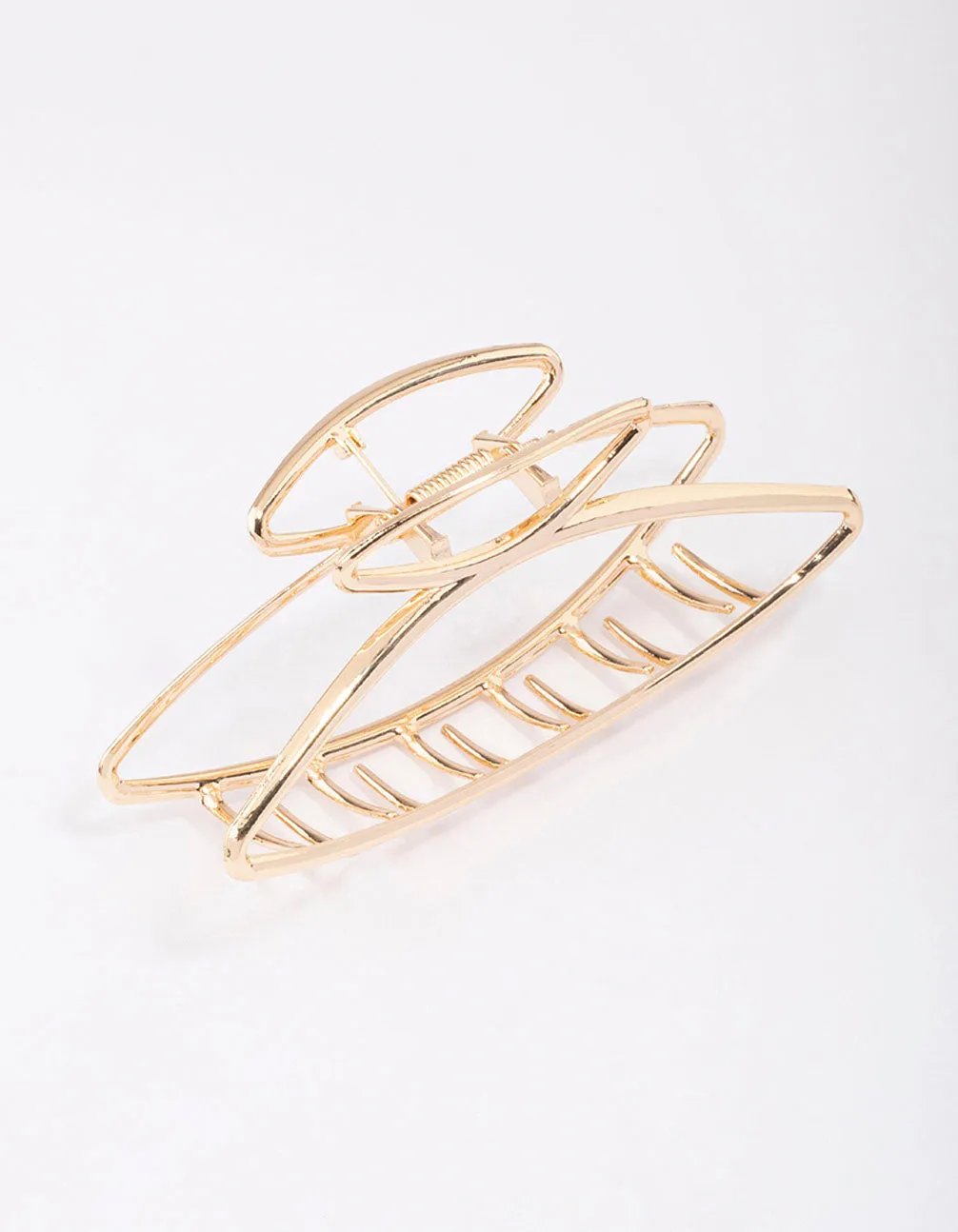Gold Open Oval Hair Claw Clip sold by lovisa