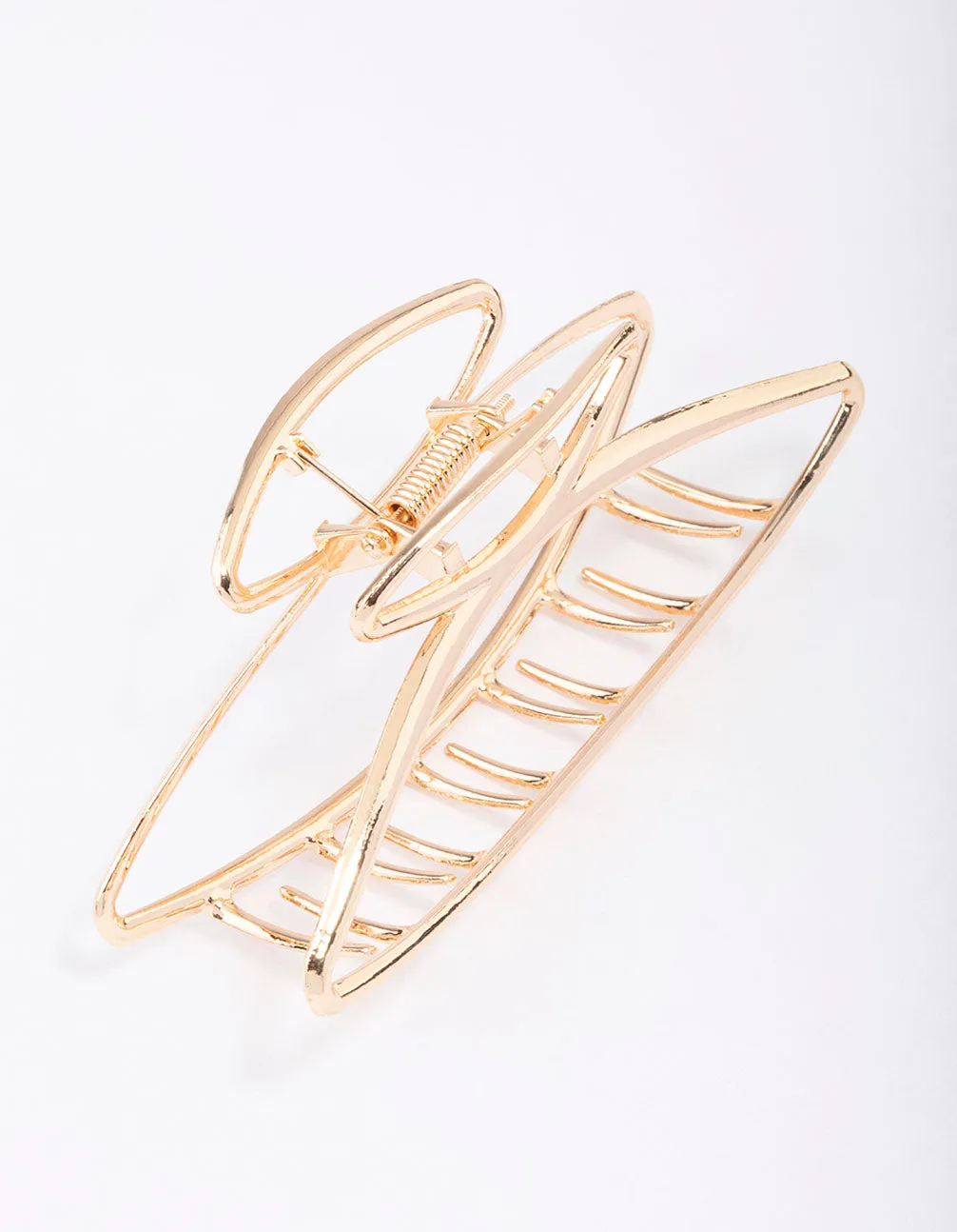 Gold Open Oval Hair Claw Clip sold by lovisa product image thumbnail 3