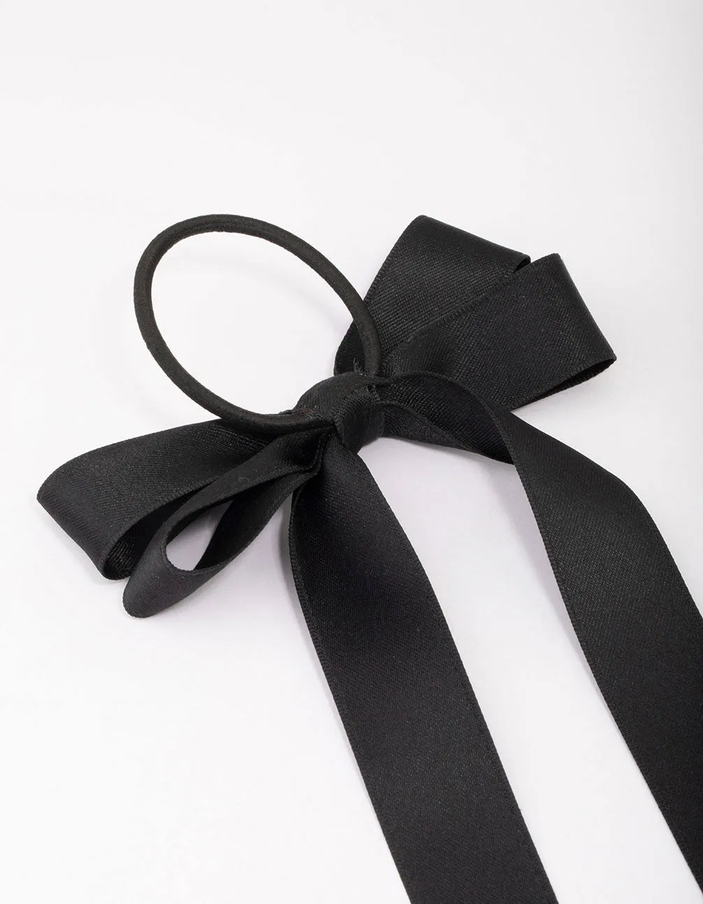 Large Silky Black Bow Hair Tie sold by lovisa product image thumbnail 3
