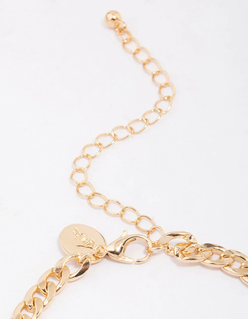 Gold Curb Chain Bracelet & Earring Set sold by lovisa product image thumbnail 3
