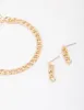 Gold Curb Chain Bracelet & Earring Set sold by lovisa