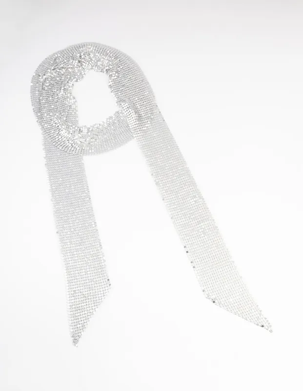 Silver Mesh Scarf sold by lovisa