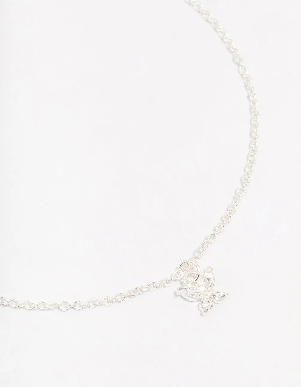 Sterling Silver Cubic Zirconia Mini Butterfly Bracelet sold by lovisa product image thumbnail 2
