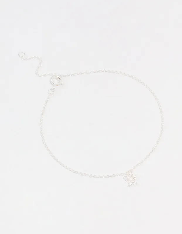 Sterling Silver Cubic Zirconia Mini Butterfly Bracelet sold by lovisa