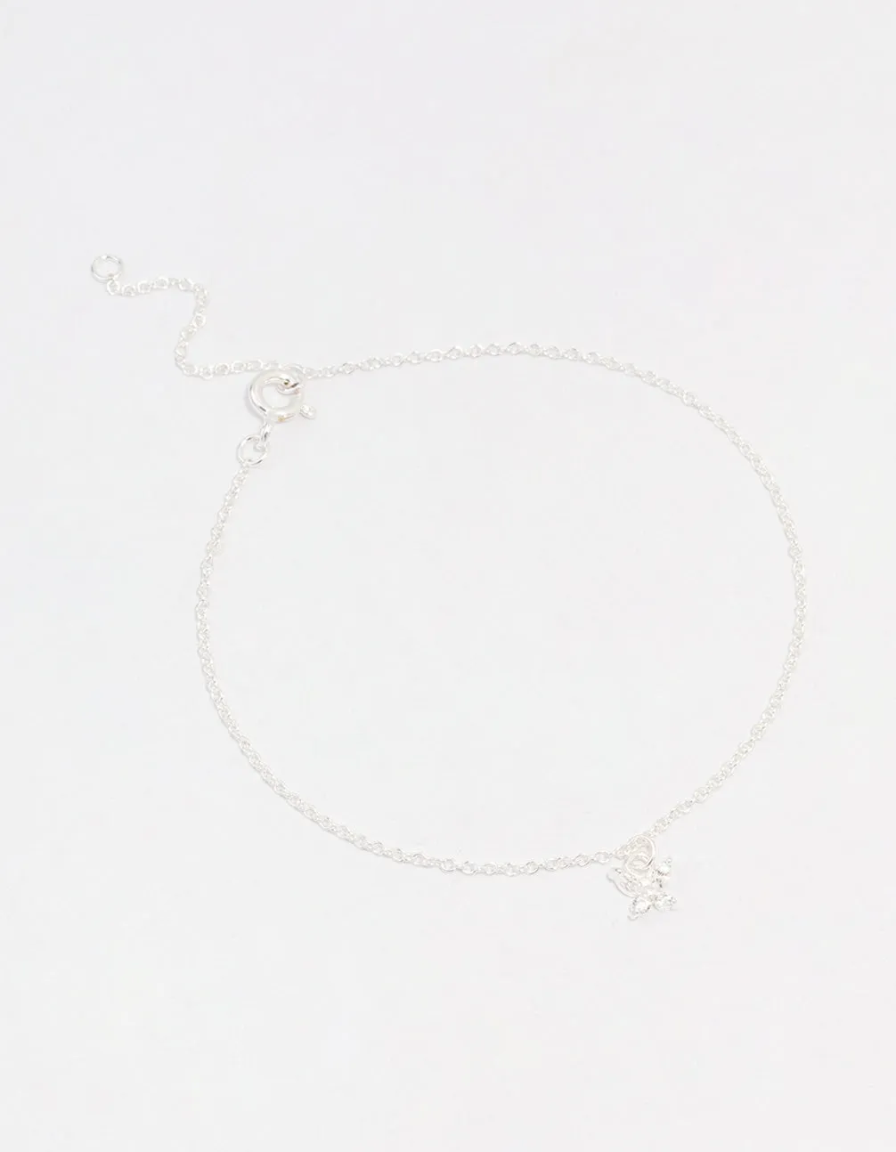 Sterling Silver Cubic Zirconia Mini Butterfly Bracelet sold by lovisa