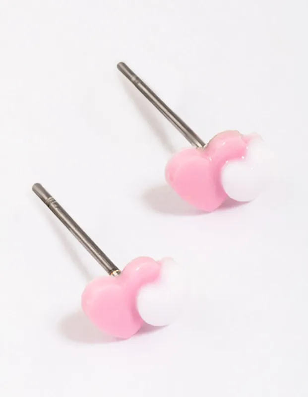 Double Heart Stud Earrings sold by lovisa