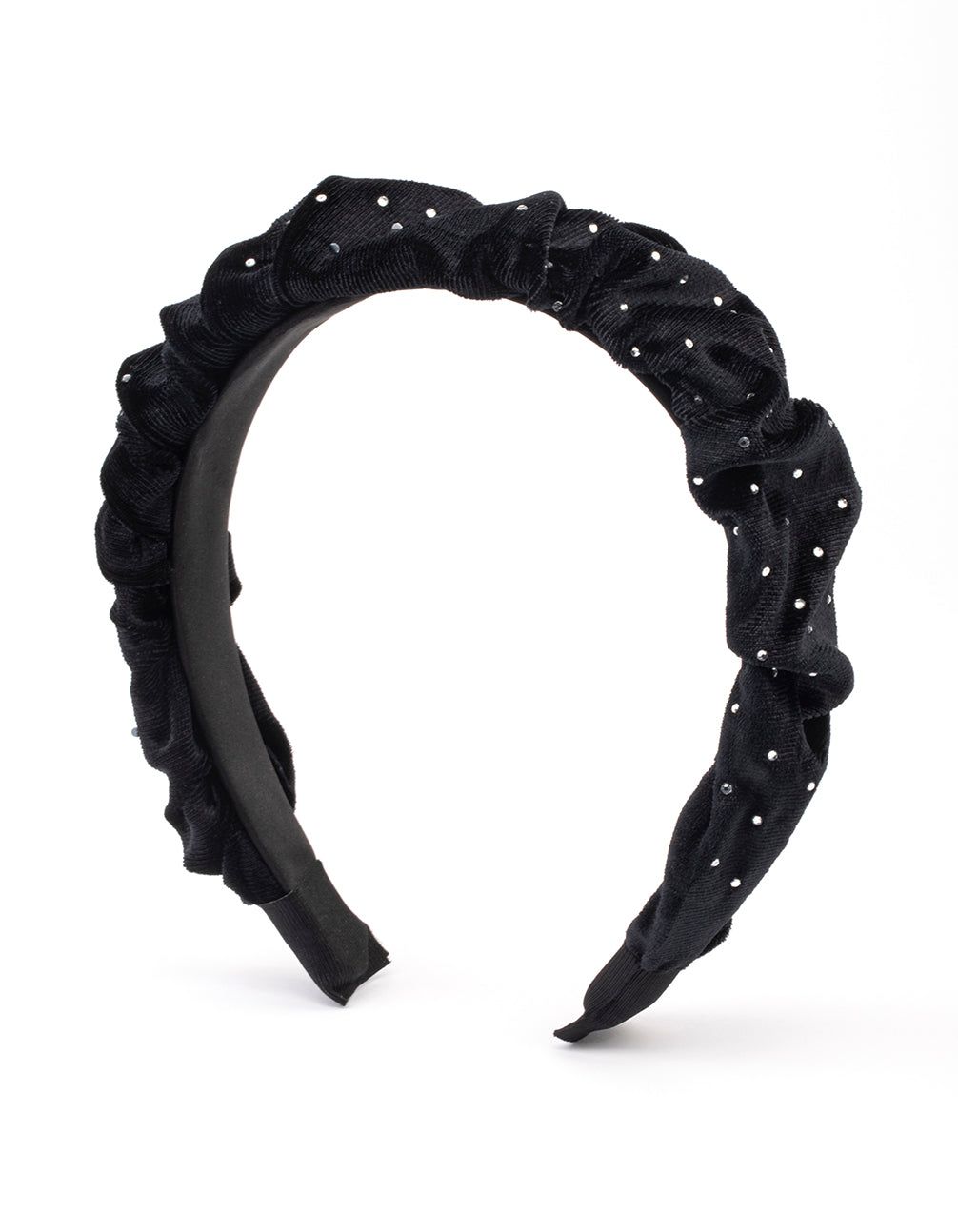 Fabric Velvet Diamante Headband sold by lovisa