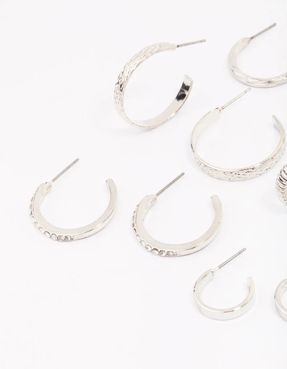 Silver Multi Hoop Earring 6-Pack sold by lovisa product image thumbnail 3
