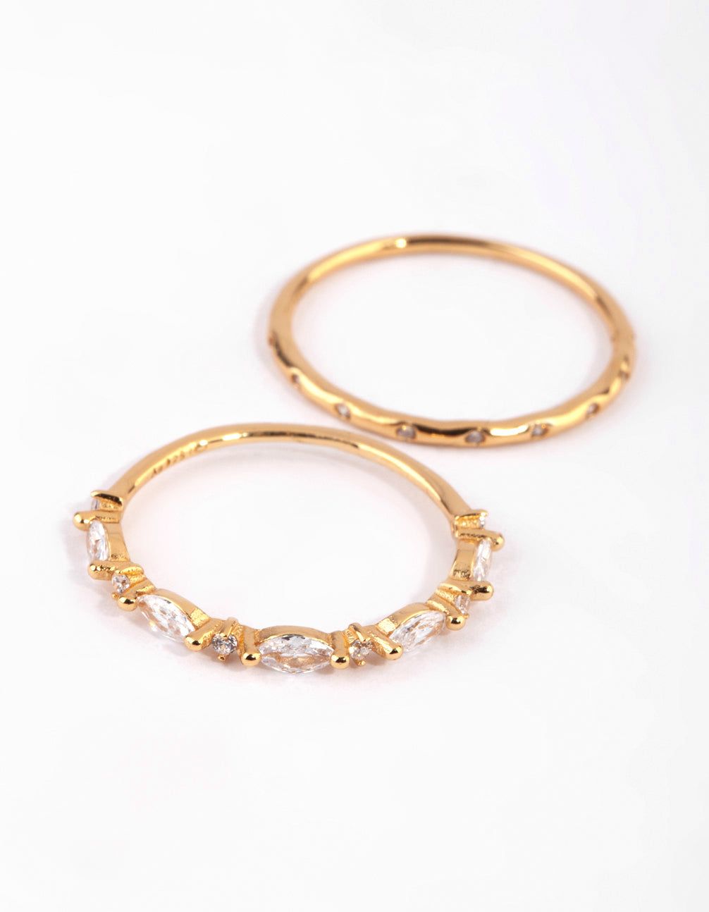 Gold Plated Sterling Silver Marquise Ring Set sold by lovisa product image thumbnail 2