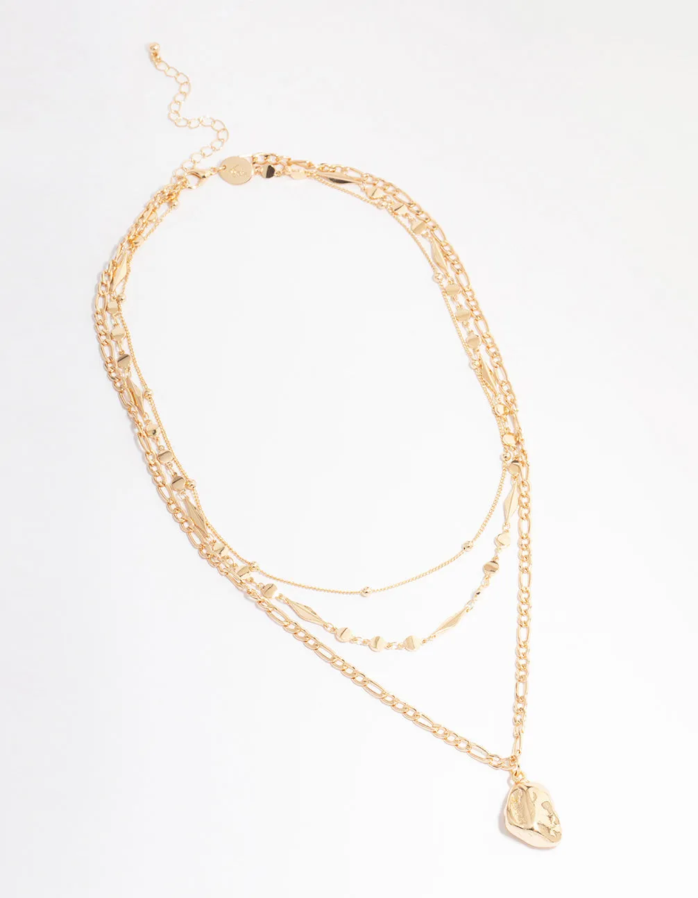 Gold Organic Layered Necklace sold by lovisa product image thumbnail 2