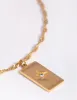 Waterproof Gold Plated Stainless Steel Diamante Star Necklace sold by lovisa