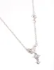 Rhodium Dainty Butterfly & Diamante Necklace sold by lovisa