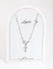 Rhodium Dainty Butterfly & Diamante Necklace sold by lovisa