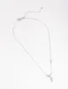 Rhodium Dainty Butterfly & Diamante Necklace sold by lovisa
