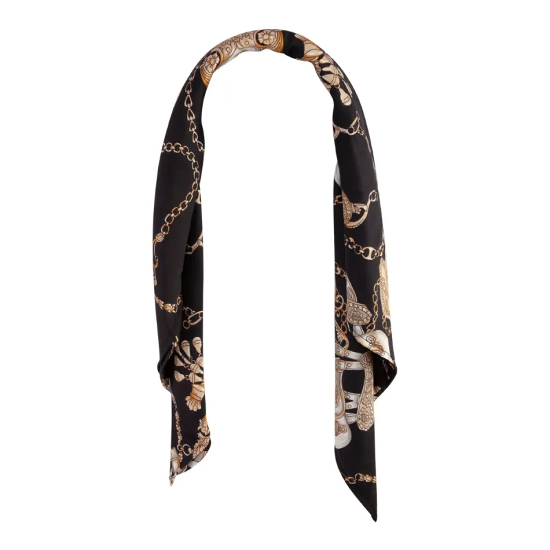 Black Gold Square Gold Chain Bandana Hair Scarf sold by lovisa
