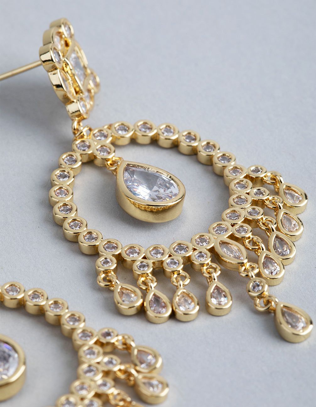 Gold Cubic Zirconia Pear Drop Earrings sold by lovisa product image thumbnail 3