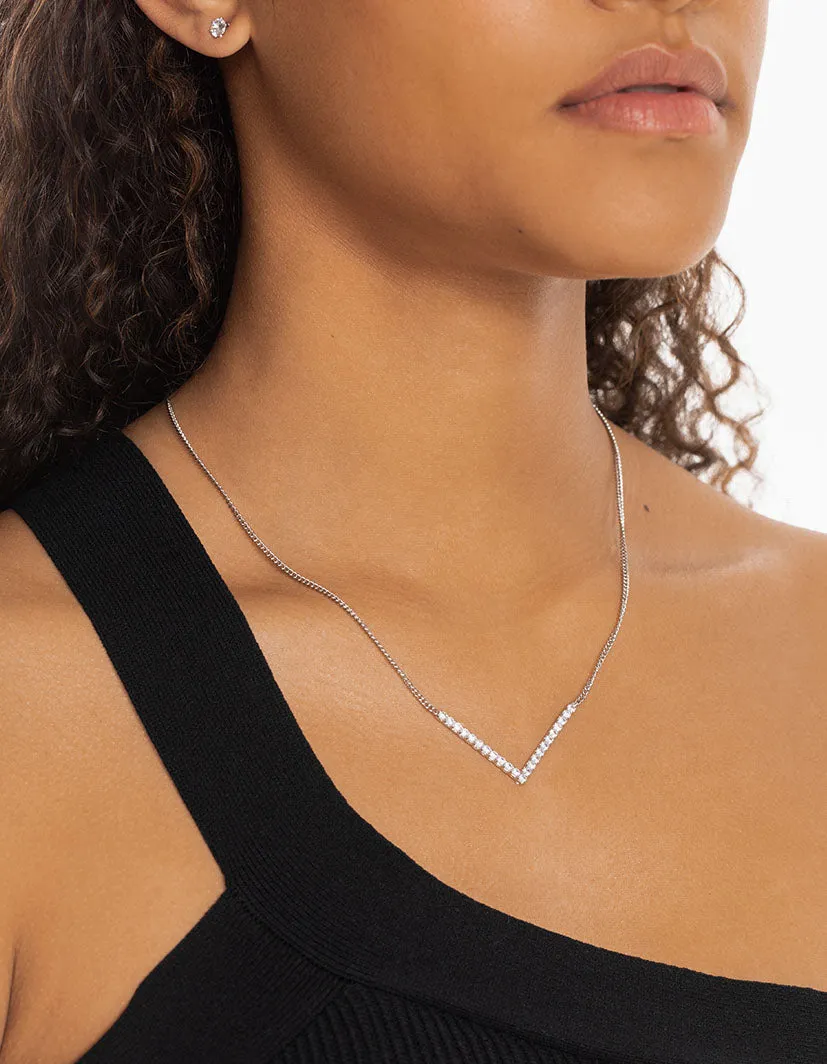 Rhodium Cubic Zirconia Necklace & Stud Earrings sold by lovisa product image thumbnail 2