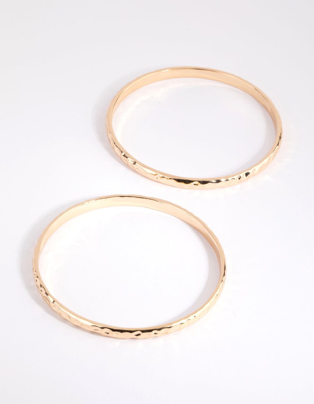 Gold Hammered Bangle Pack sold by lovisa