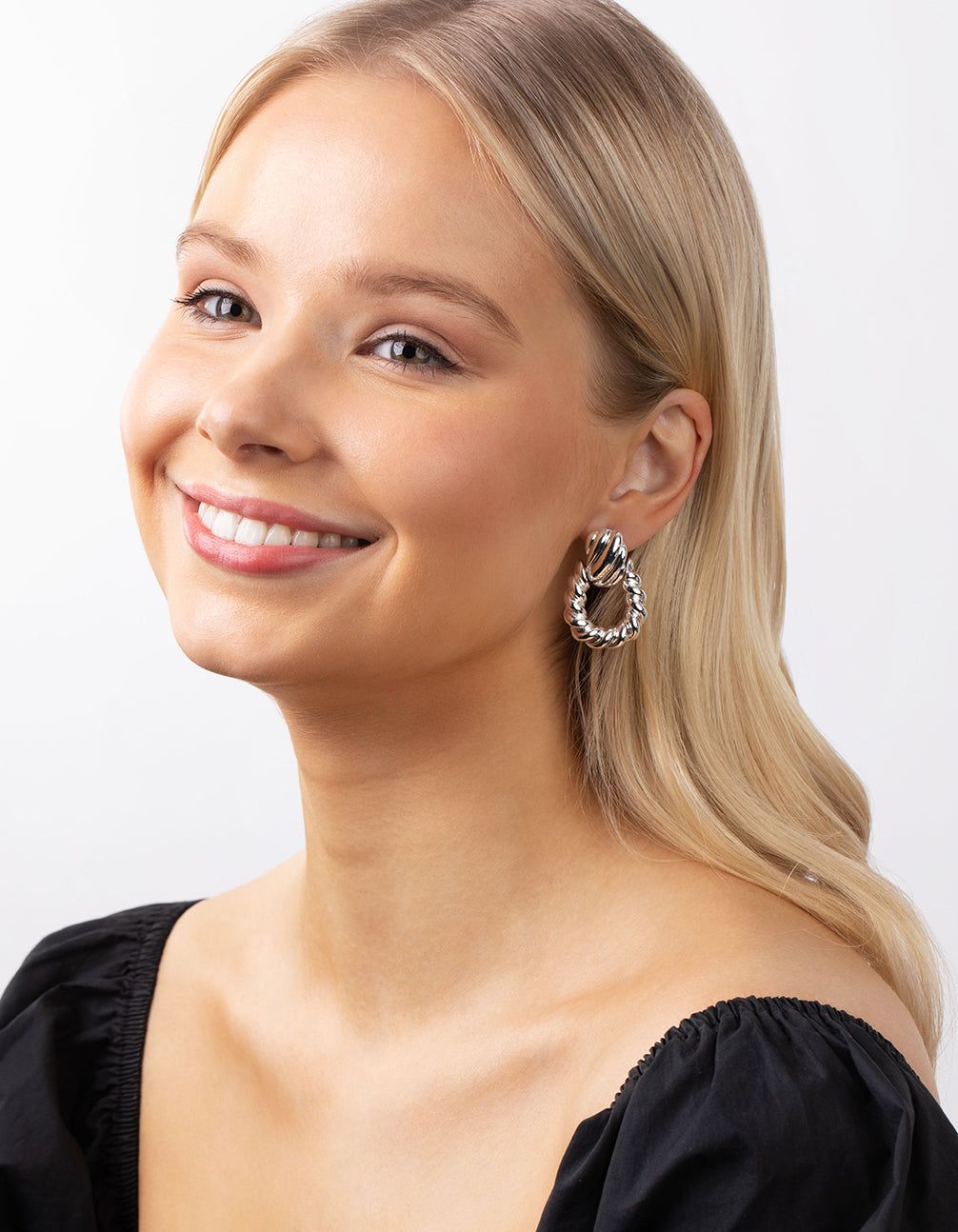 Silver Plated Twisted Earrings sold by lovisa product image thumbnail 5