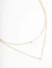 Gold Double Chain Floating Diamante Necklace sold by lovisa