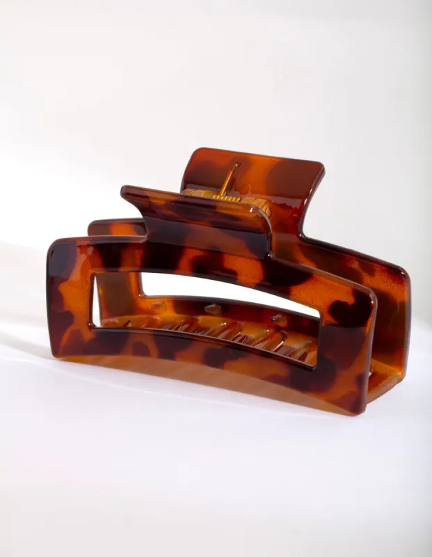 Rectangle Tortoiseshell Claw Clip sold by lovisa