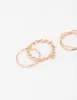 Gold Twisted Flower Ring Pack sold by lovisa