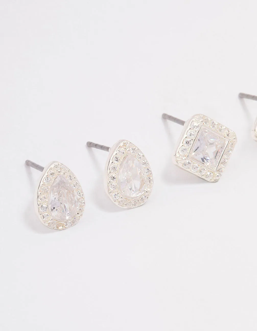 Silver Mixed Cubic Zirconia Stud Earring 3-Pack sold by lovisa product image thumbnail 5