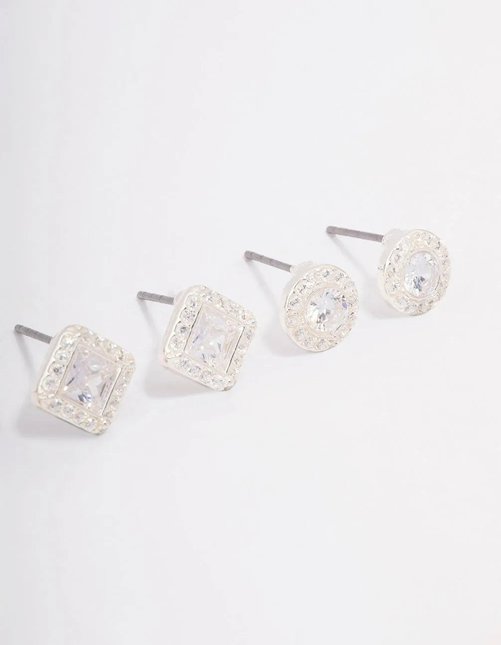 Silver Mixed Cubic Zirconia Stud Earring 3-Pack sold by lovisa product image thumbnail 3