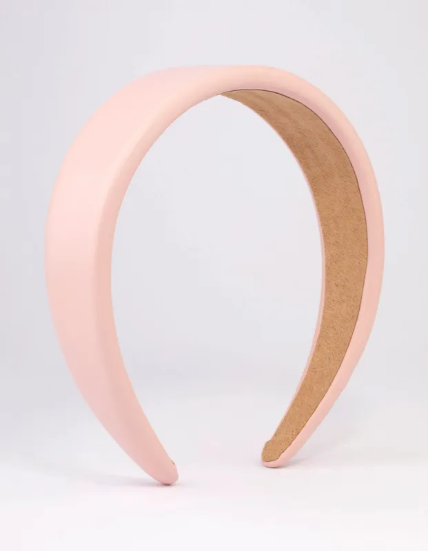 Fabric Faux Leather Padded Headband sold by lovisa