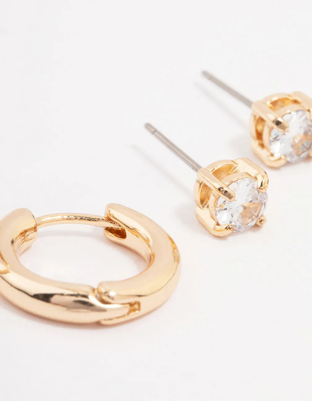 Gold Diamante Stud & Hoop Earring Pack sold by lovisa product image thumbnail 3